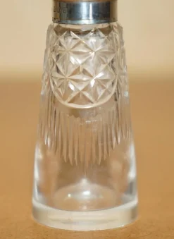 Online Pamono Antique Sterling Silver & Cut Glass Crystal Salt Shaker from John Grinsell & Sons, 1909