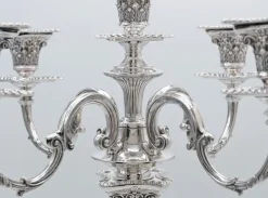 Sale Pamono Antique Sterling Silver Five-Light Corinthian Column Candelabra from Goldsmiths & Silversmiths, London, 1925