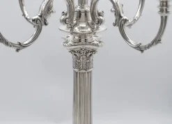 Sale Pamono Antique Sterling Silver Five-Light Corinthian Column Candelabra from Goldsmiths & Silversmiths, London, 1925