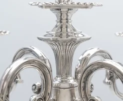 Sale Pamono Antique Sterling Silver Five-Light Corinthian Column Candelabra from Goldsmiths & Silversmiths, London, 1925