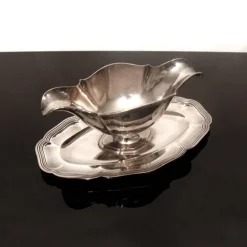 Pamono Antique Sterling Silver Sauce Boat from Leon Lapar><noscript><img width=