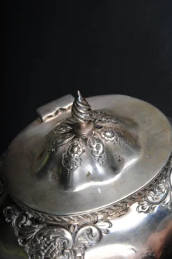 Pamono Antique Sterling Silver Sugar Bowl, England><noscript><img width=