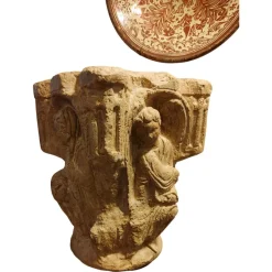Pamono Antique Stone Capital in Roman Style, 1890> Garden Accessories