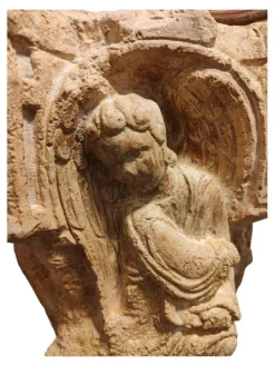 Pamono Antique Stone Capital in Roman Style, 1890><noscript><img width=