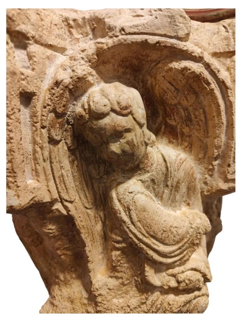Pamono Antique Stone Capital in Roman Style, 1890> Garden Accessories