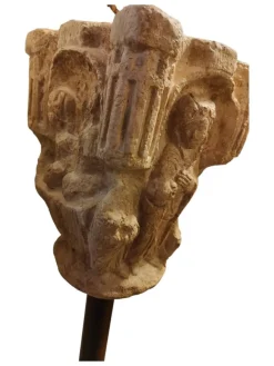 Pamono Antique Stone Capital in Roman Style, 1890><noscript><img width=
