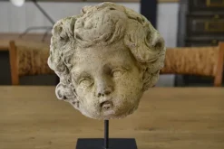 Pamono Antique Style Head Sculpture, 20th Century, Reconstituted Stone><noscript><img width=