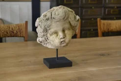Pamono Antique Style Head Sculpture, 20th Century, Reconstituted Stone><noscript><img width=