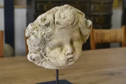 Pamono Antique Style Head Sculpture, 20th Century, Reconstituted Stone><noscript><img width=