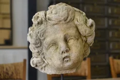 Pamono Antique Style Head Sculpture, 20th Century, Reconstituted Stone><noscript><img width=