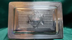 Pamono Antique Sugar Bowl with Star of David and Gold & Silver Plating from Arthur Krupp AG, Bernsdorf, 1920s><noscript><img width=