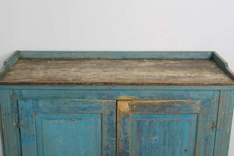 Pamono Antique Swedish Gustavian Blue Painted Country Sideboard> Sideboards & Buffets