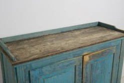 Pamono Antique Swedish Gustavian Blue Painted Country Sideboard><noscript><img width=
