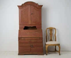 Pamono Antique Swedish Rococo and Gustavian Style Secretary Cabinet><noscript><img width=