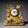 Pamono Antique Table Clock with Dolphin, 1830> Clocks