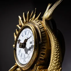 Pamono Antique Table Clock with Dolphin, 1830><noscript><img width=