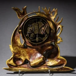 Pamono Antique Table Clock with Dolphin, 1830><noscript><img width=