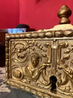 Hot Pamono Antique 18th Century Door Lock in Gilt and Chiseled Bronze, France