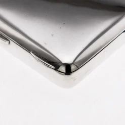 Pamono Antique 20th Century English Silver Hip Flask & Cigarette Case, London, 1903><noscript><img width=