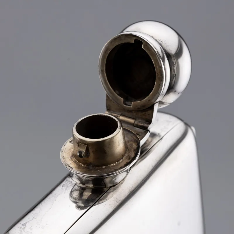 Pamono Antique 20th Century English Silver Hip Flask & Cigarette Case, London, 1903> Bottles, Carafes & Jugs