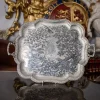 Discount Pamono Antique 19th Century French Solid Silver and Niello Serving Tray, 1870s