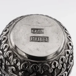 Pamono Antique 19th Century Indian Kutch Silver Scent Bottle by Oomersi Mawji, 1890s> Bottles, Carafes & Jugs