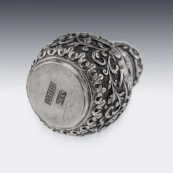 Pamono Antique 19th Century Indian Kutch Silver Scent Bottle by Oomersi Mawji, 1890s><noscript><img width=