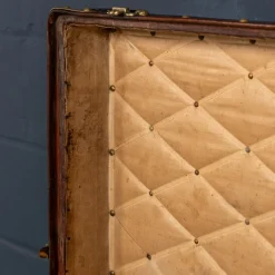 Pamono Antique 20th Century Malle Haute Trunk in Orange Vuittonite Canvas from Louis Vuitton, France, 1900s><noscript><img width=
