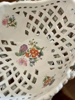 Hot Pamono Antique 19th Century Meissen Work Basket Dish, 1880s