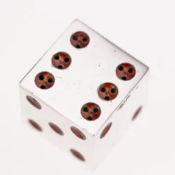 Pamono Antique 20th Century Scottish Silver & Enamel Dice Condiments from Hamilton & Inches., 1911, Set of 2><noscript><img width=