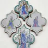 Pamono Antique Tiles in Florentine Form, Set of 4> Architectural Elements
