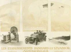 Discount Pamono Antique Title Page with Illustrations of a Panhard Et Levassor Car Catalog, 1914, Print