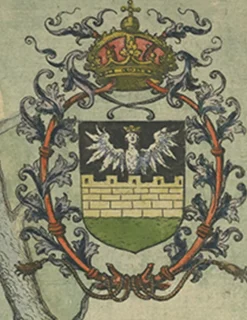 Pamono Antique Town Plan of Emden in Germany by Braun & Hogenberg, 1597><noscript><img width=