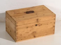 Pamono Antique Travel Chest, 1920s> Trunks Crates & Baskets