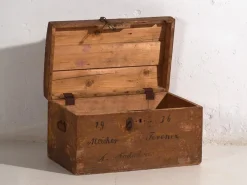 Pamono Antique Travel Chest with Year Inscription, 1936><noscript><img width=