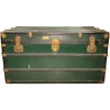 Sale Pamono Antique Trunk with Brass and Metal Inserts, 1960s