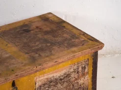 Sale Pamono Antique Trunk with Metal Structure, 1920s