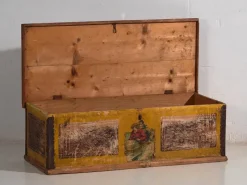 Sale Pamono Antique Trunk with Metal Structure, 1920s