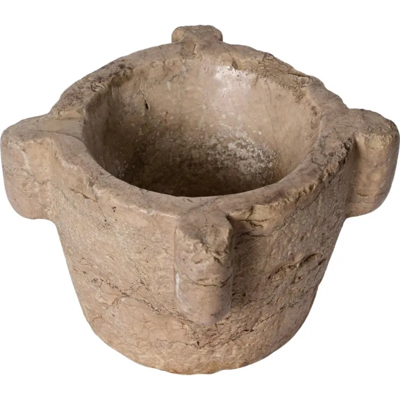 Best Pamono Antique Tuscan Medieval Mortar in Nembro Marble, Italy