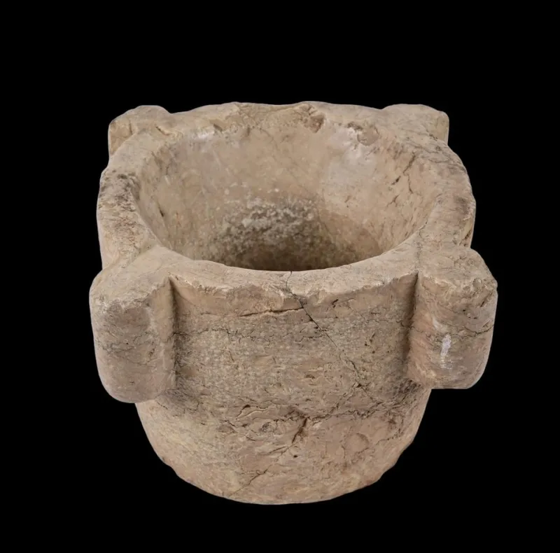 Best Pamono Antique Tuscan Medieval Mortar in Nembro Marble, Italy