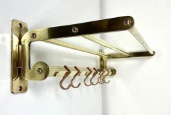Sale Pamono Antique Two Tone Brass Wall Coat Rack, 1930s