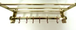 Sale Pamono Antique Two Tone Brass Wall Coat Rack, 1930s