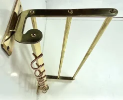Sale Pamono Antique Two Tone Brass Wall Coat Rack, 1930s