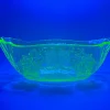 Sale Pamono Antique Uranium Glass Bowl with Vine Leaf Motif, 1890s