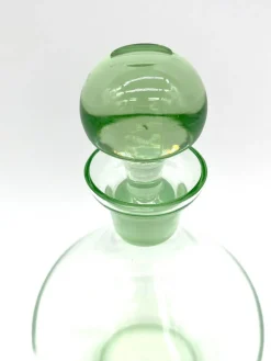 Pamono Antique Uranium Glass Carafe with Stopper, 1890s><noscript><img width=