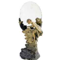 Outlet Pamono Antique Vanity Mirror with Smiling Moon and Lady, Austria, 1900s