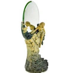Outlet Pamono Antique Vanity Mirror with Smiling Moon and Lady, Austria, 1900s