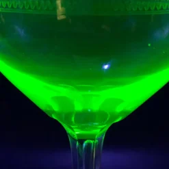 Pamono Antique Vaseline Uranium Glass Dome Wine Glasses, 1890s, Set of 5><noscript><img width=