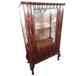 Pamono Antique Venetian Display Cabinet in Walnut Root, 1890s