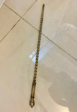 Hot Pamono Antique Victorian Brass Fire Irons and Dog, 1860